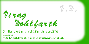 virag wohlfarth business card